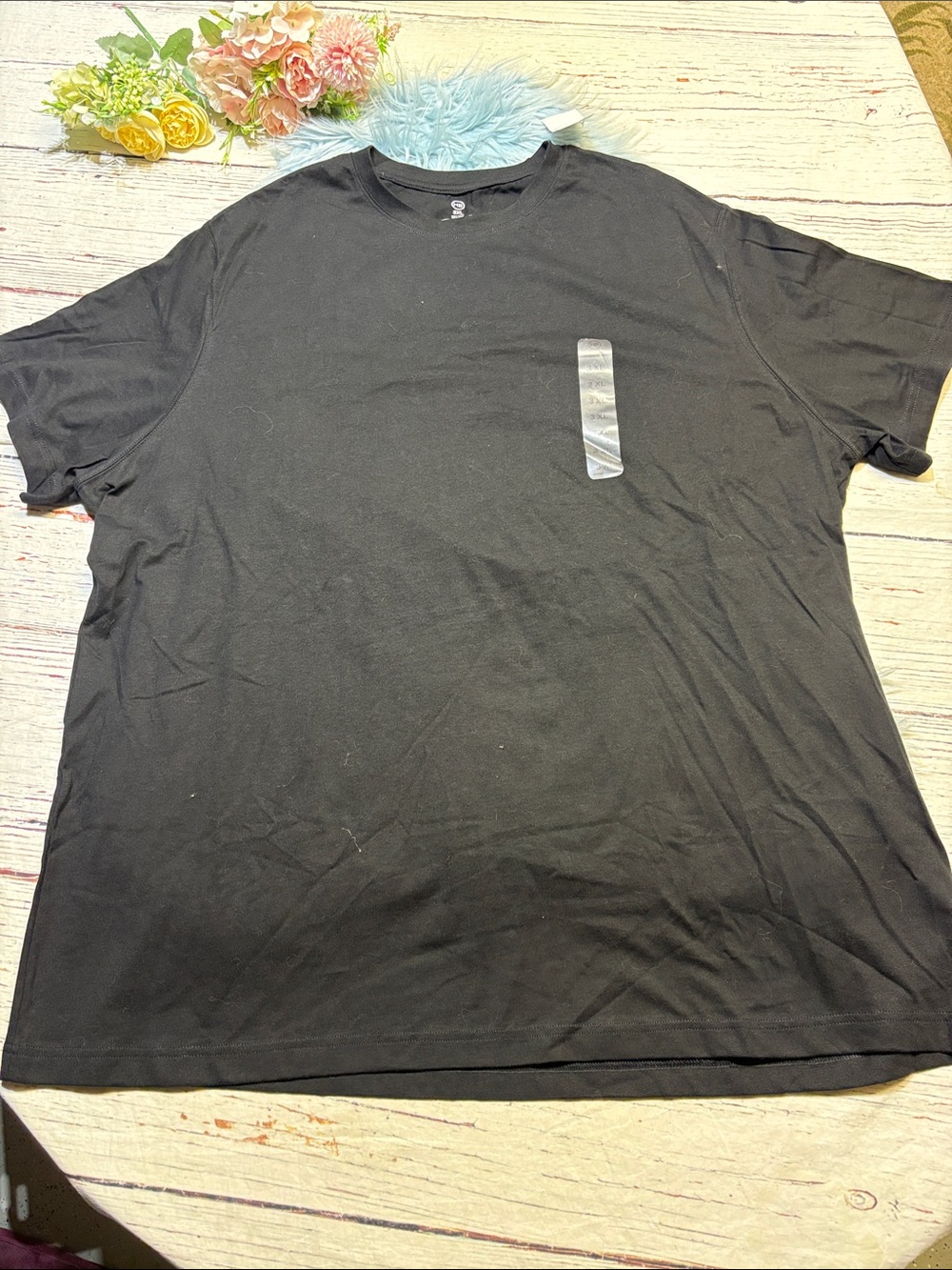 NWT Destination XL Black Crew Neck T-Shirt Sz 3XL